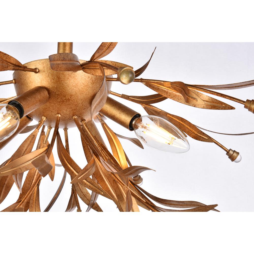 Priscilla 18.5 inch flush mount in gold leaf. Picture 4