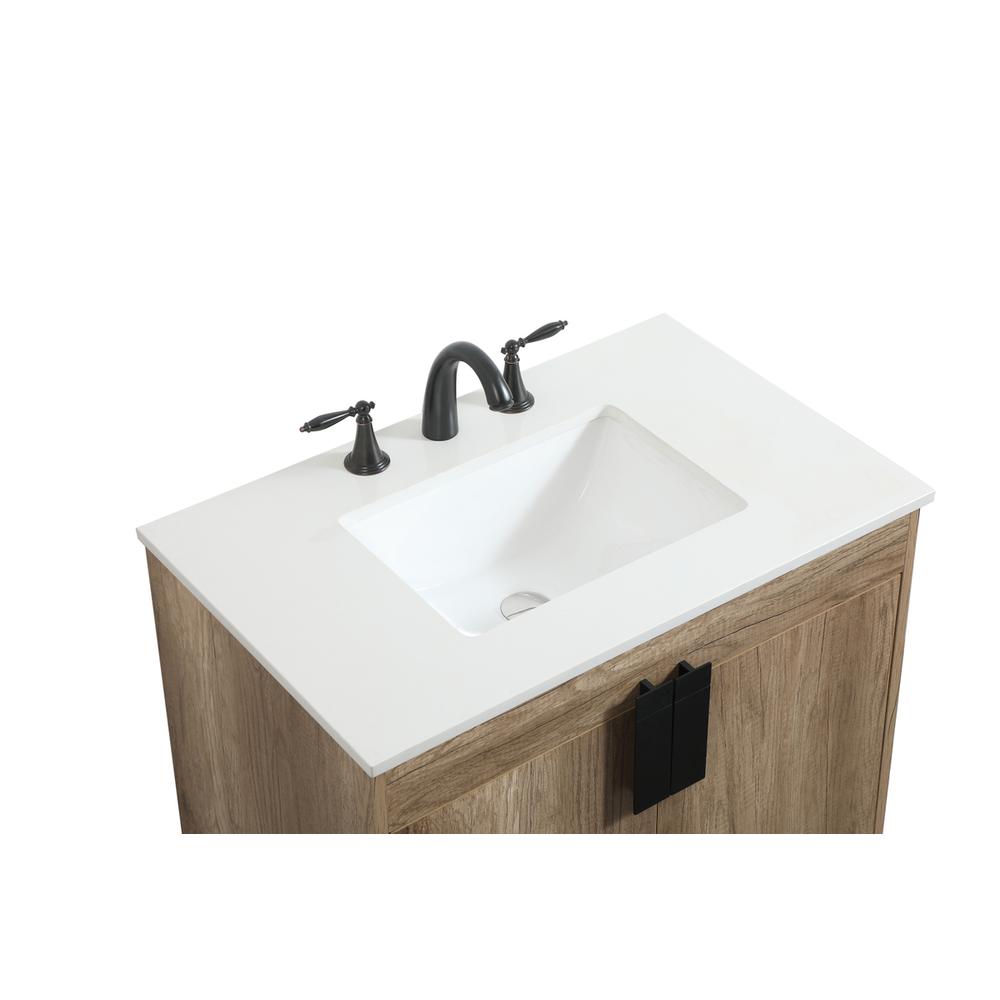 30 inch Single bathroom vanity in natural oak. Picture 10