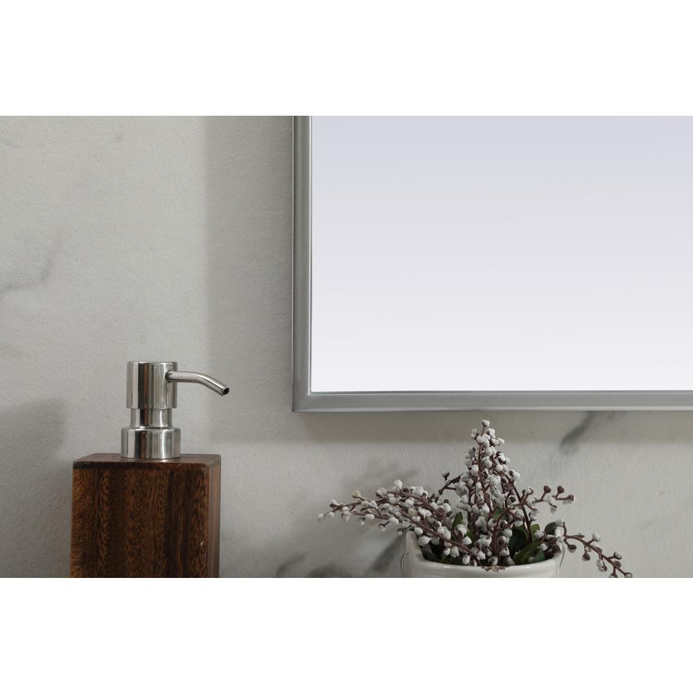 Metal Frame Arch Mirror 42x30 Inch in Silver. Picture 5