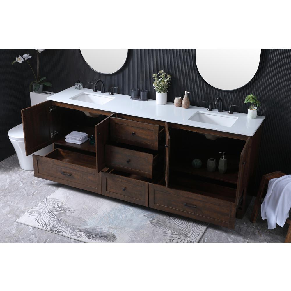84 Inch Double Bathroom Vanity In Expresso. Picture 3
