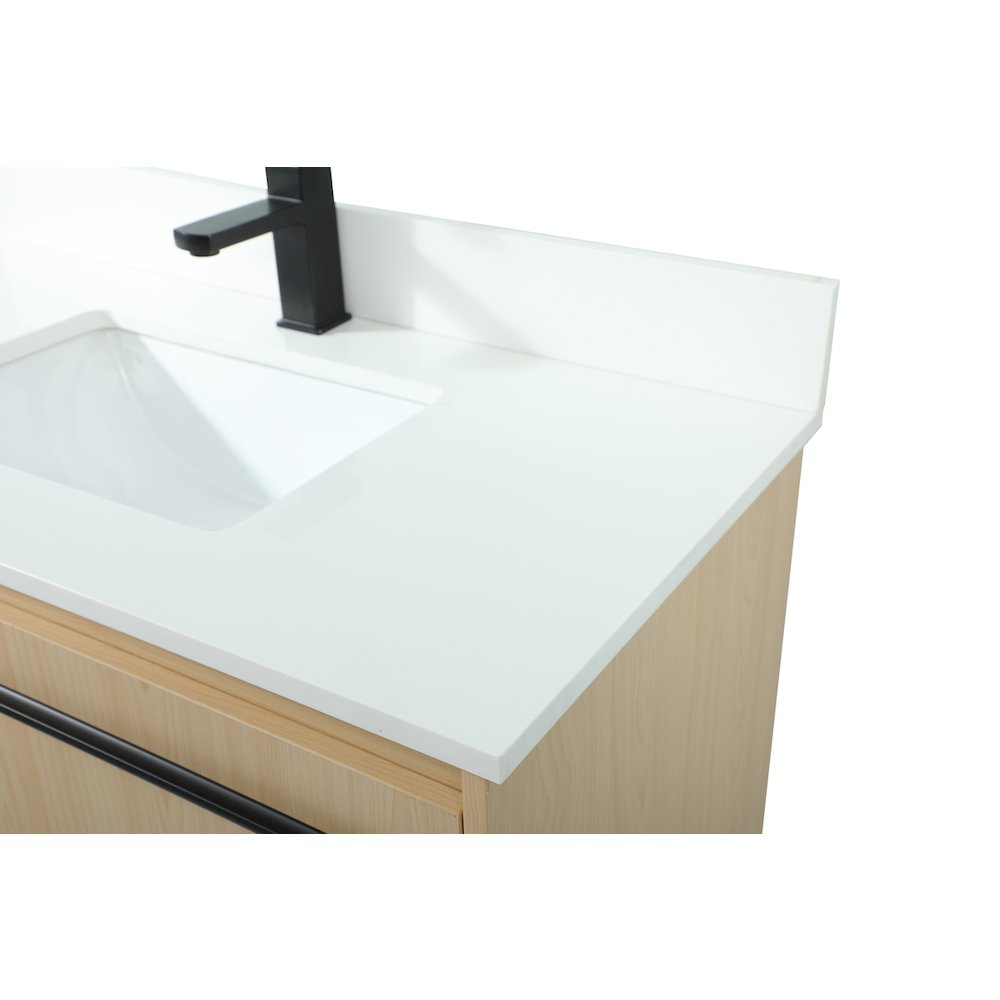 36 Inch Single Bathroom Vanity In Maple With Backsplash. Picture 12