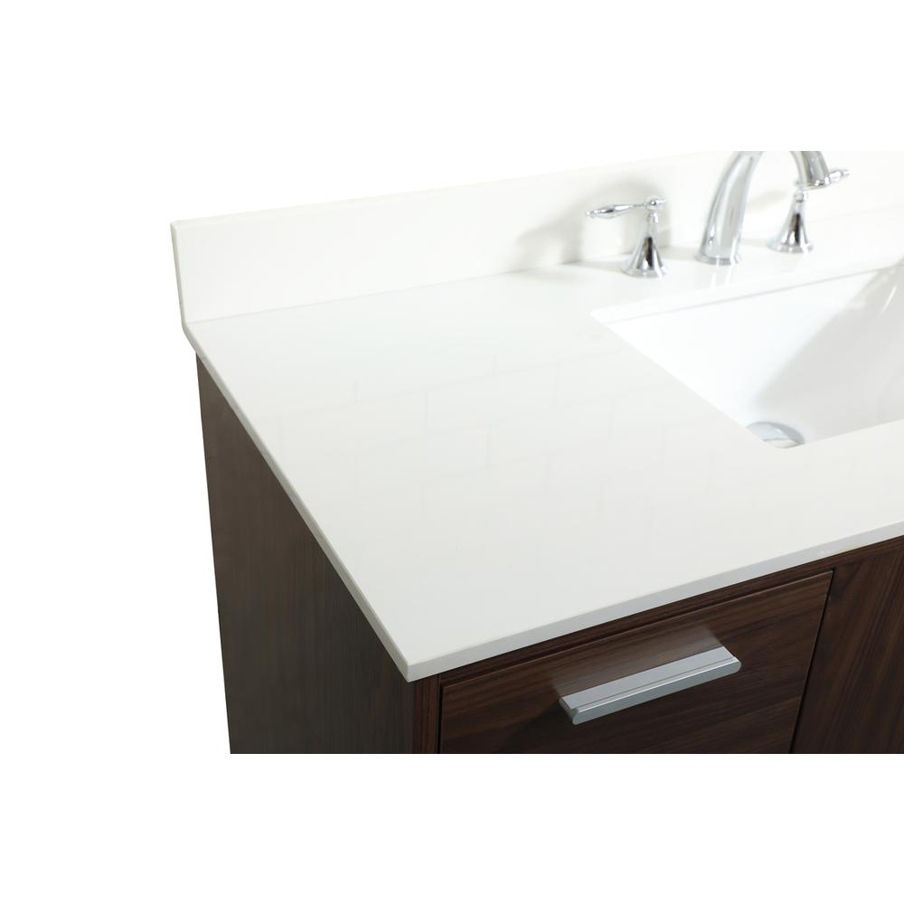 48 inch bathroom vanity in Walnut with backsplash. Picture 11