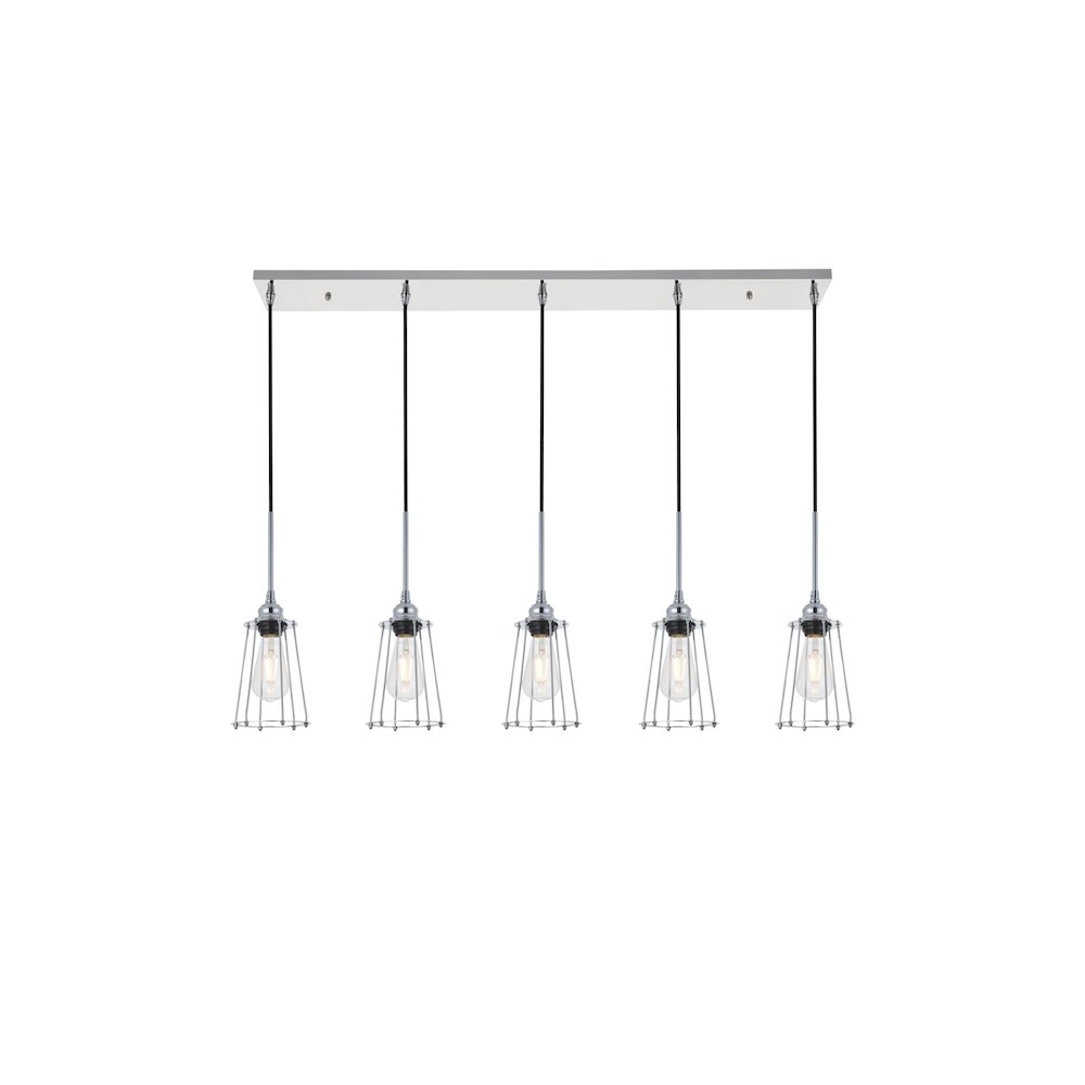 Auspice 5 Light Chrome Pendant. Picture 1