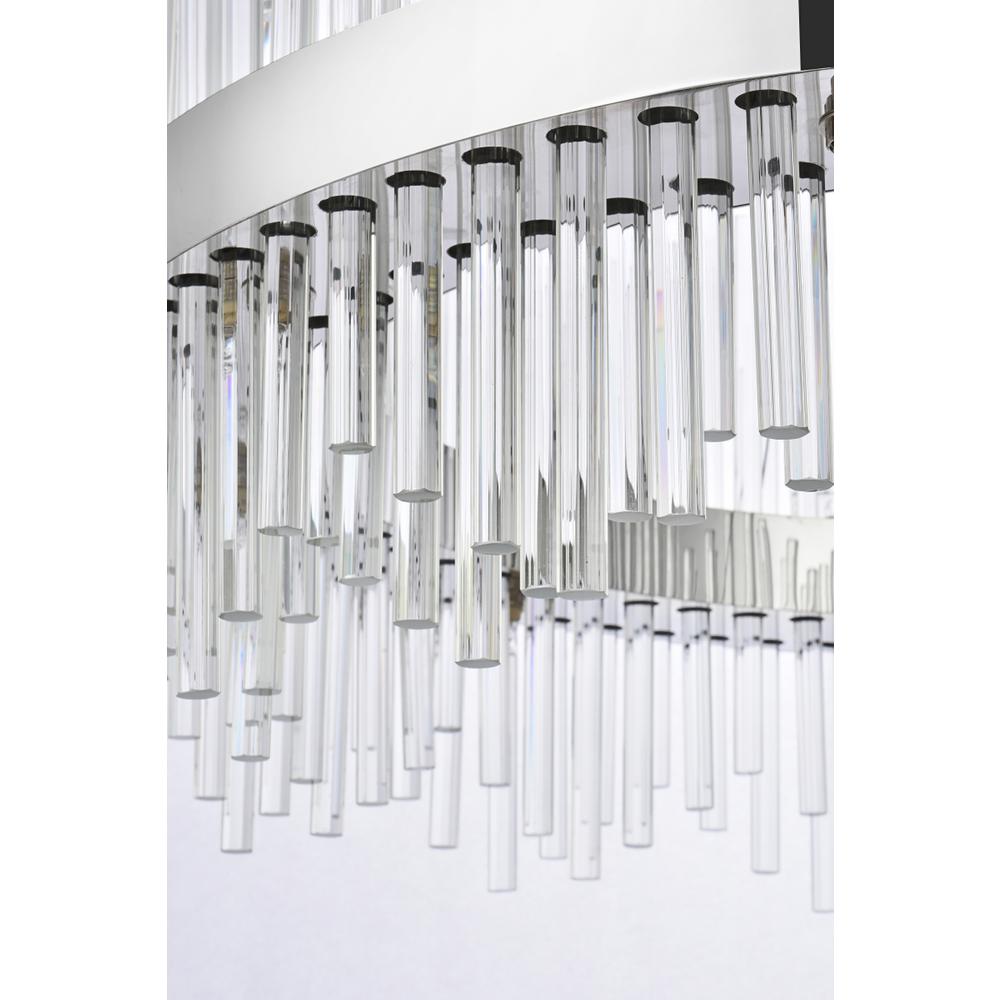 Dallas 36 inch round crystal pendant in chrome. Picture 3