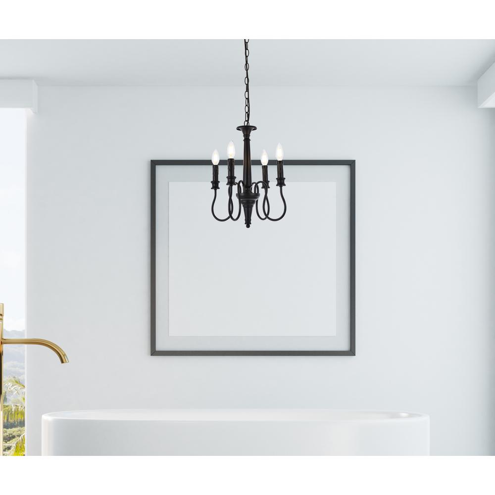Flynx 4 lights pendant in black. Picture 7