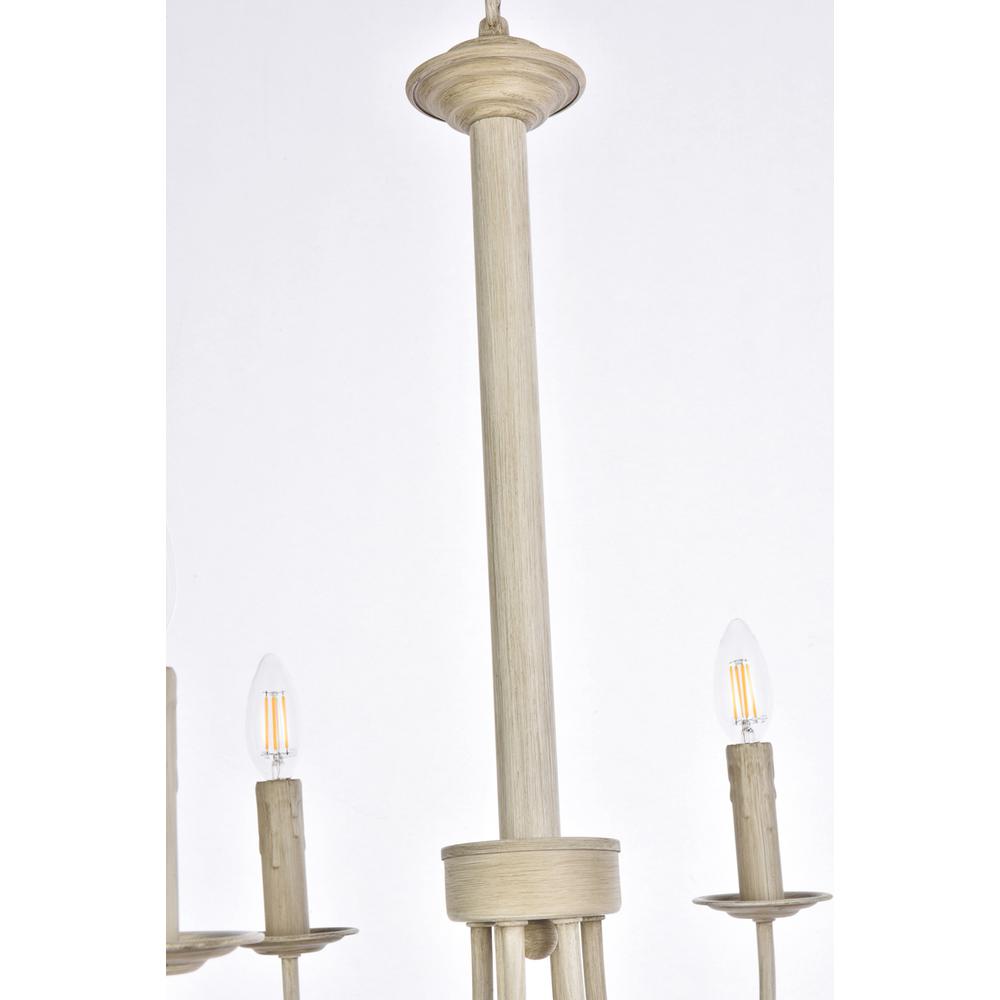 Brielle 6 lights pendant in weathered dove. Picture 5