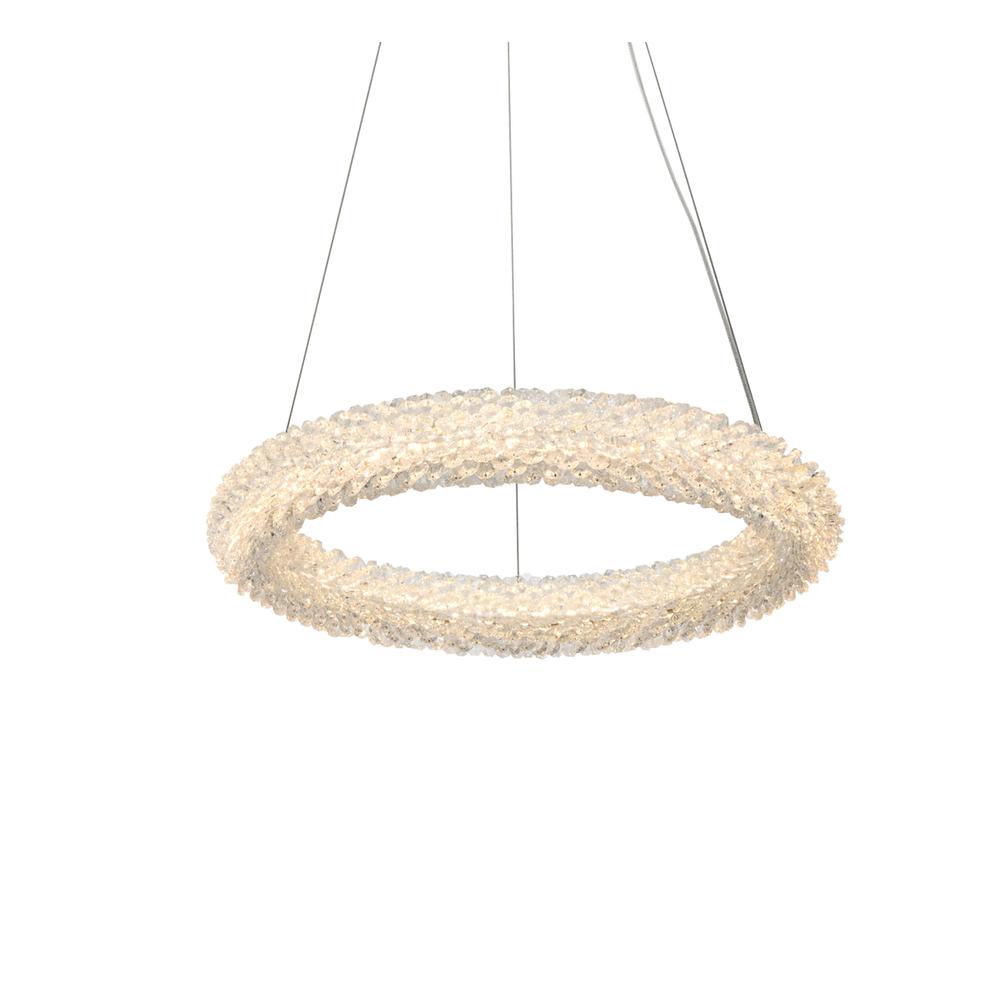 Bowen 18 inch Adjustable LED Chandelier in Chrome. Picture 4