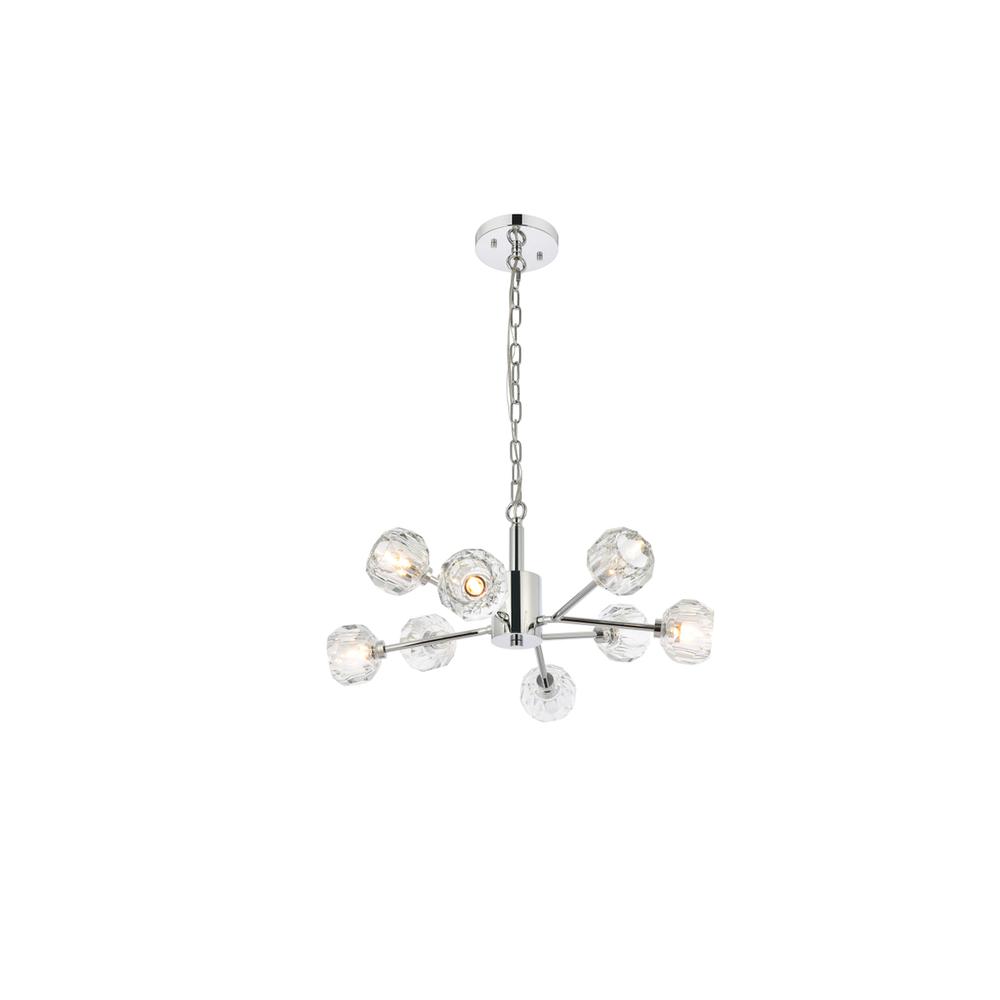 Graham 8 Light Pendant in Chrome. Picture 1