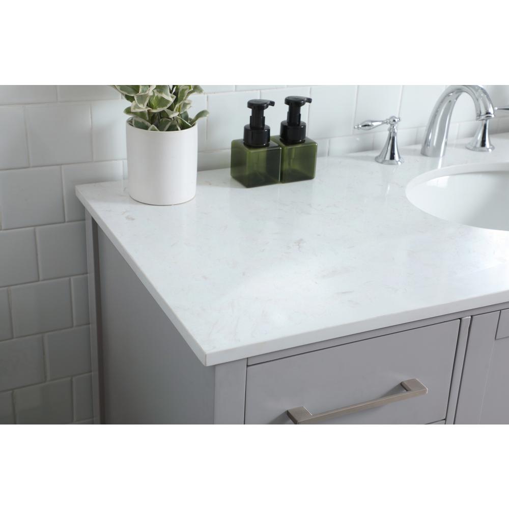 54 Inch SIngle Bathroom Vanity In Grey. Picture 5