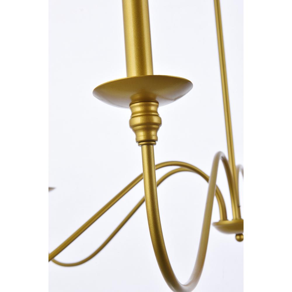 Rohan 42 inch chandelier in brass. Picture 5