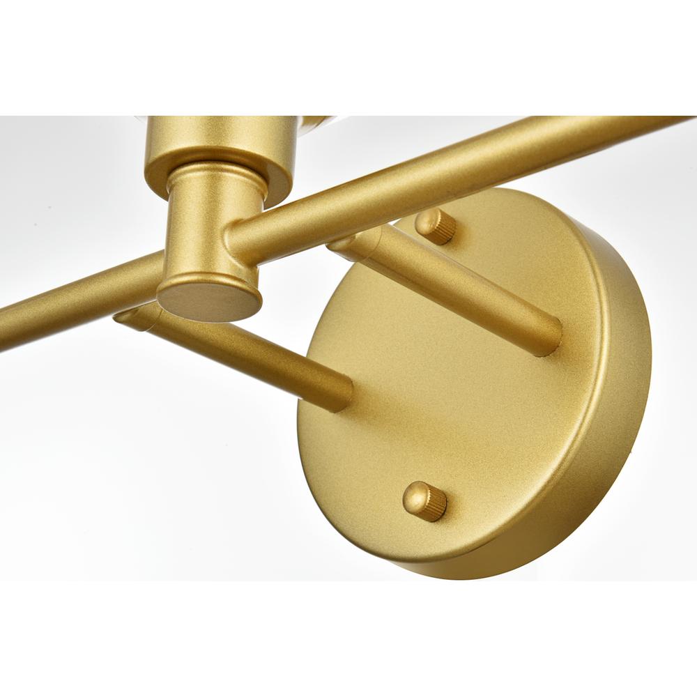 Jaelynn 5 light Brass and Clear Bath Sconce. Picture 5