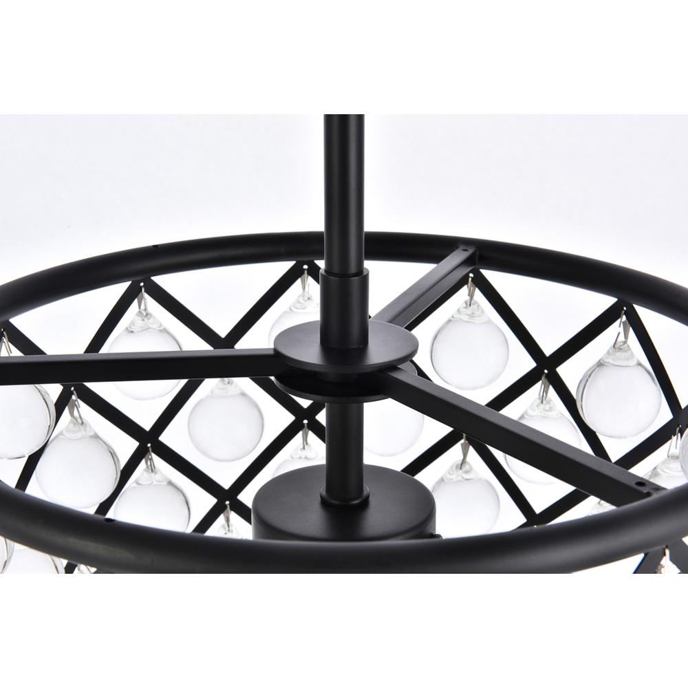 Madison 3 light Matte Black Pendant Clear Royal Cut Crystal. Picture 5