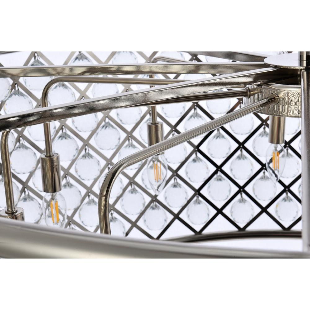 Madison 10 light polished Nickel Chandelier Clear Royal Cut Crystal. Picture 4