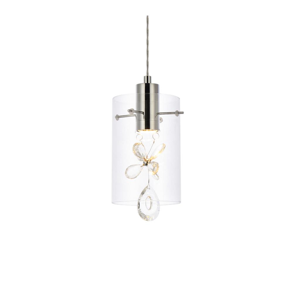 Hana 1 light Chrome Pendant. Picture 2