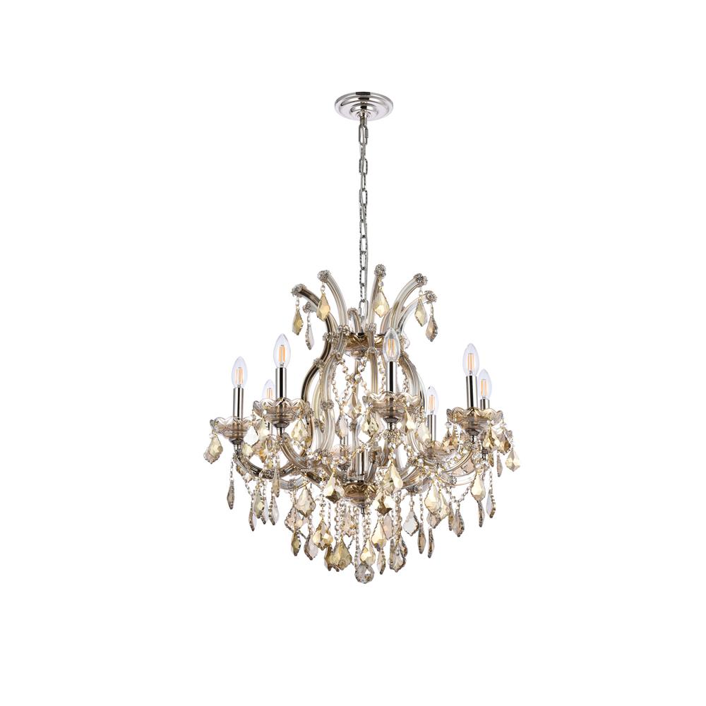 Maria Theresa 9 light Golden Teak Chandelier Golden Teak. Picture 6
