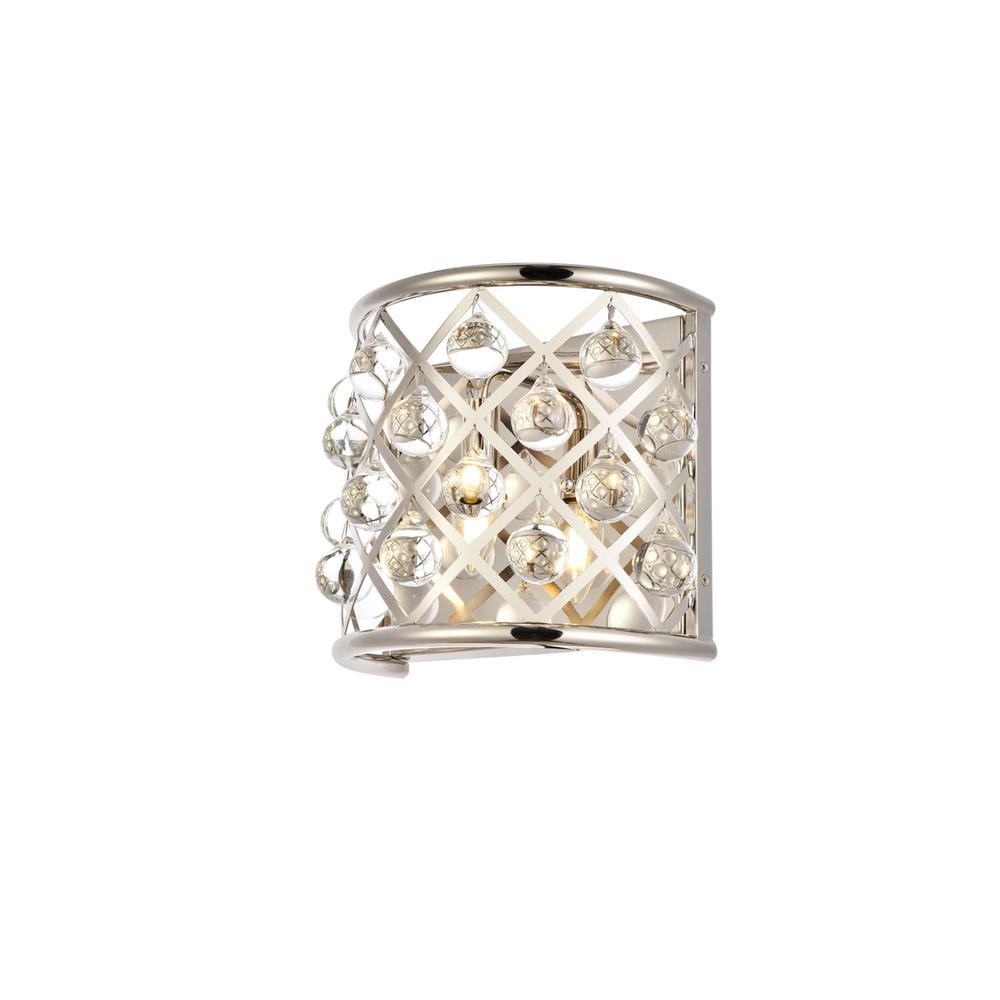 Madison 1 light polished Nickel Wall Sconce Clear Royal Cut Crystal. Picture 2