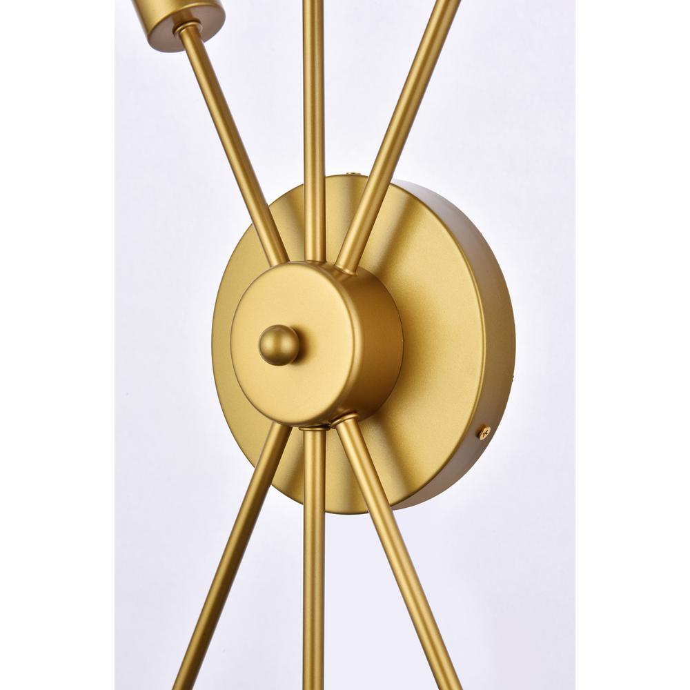 Lucca 11 inch bath sconce in brass. Picture 3