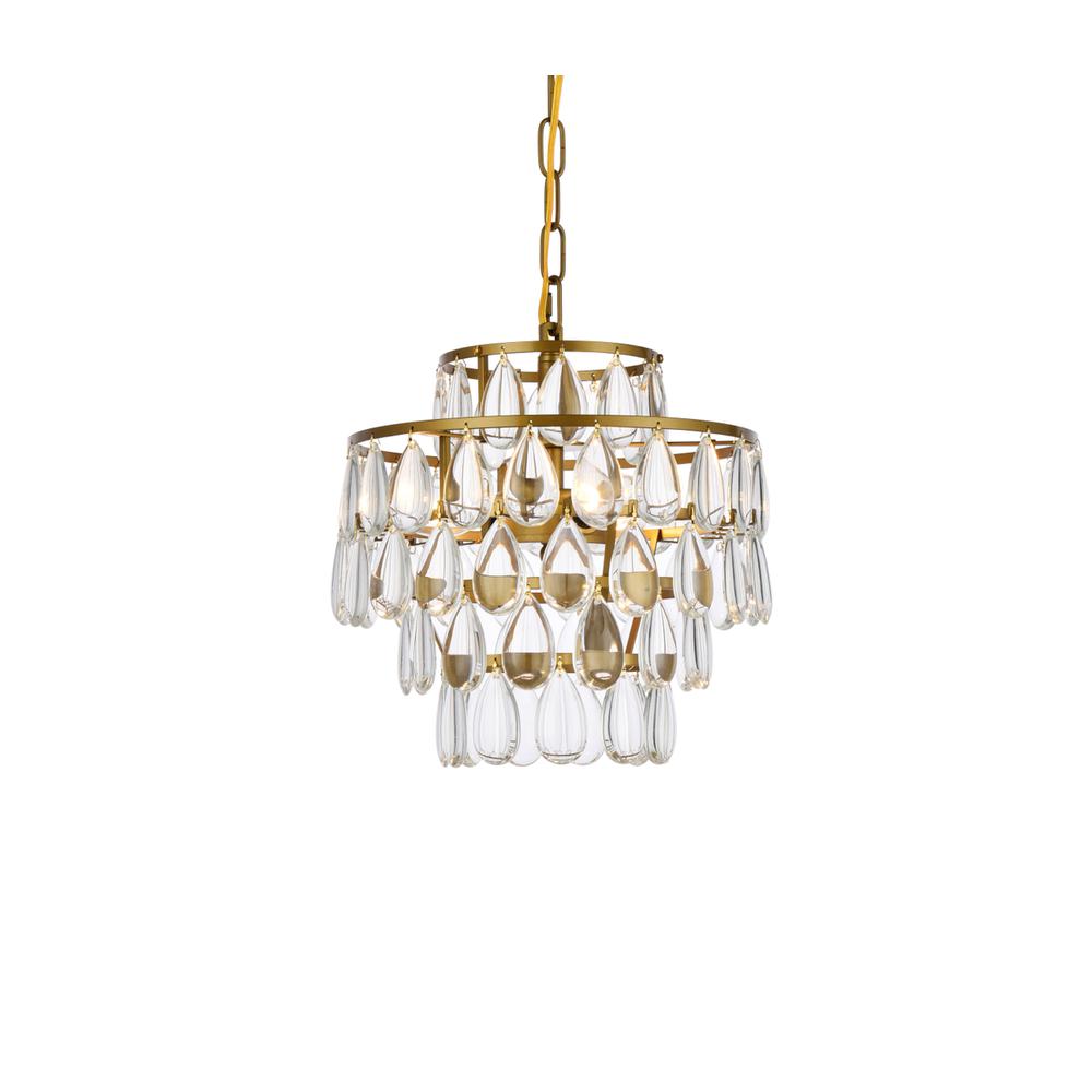 Mila 12 inch pendant in brass. Picture 2