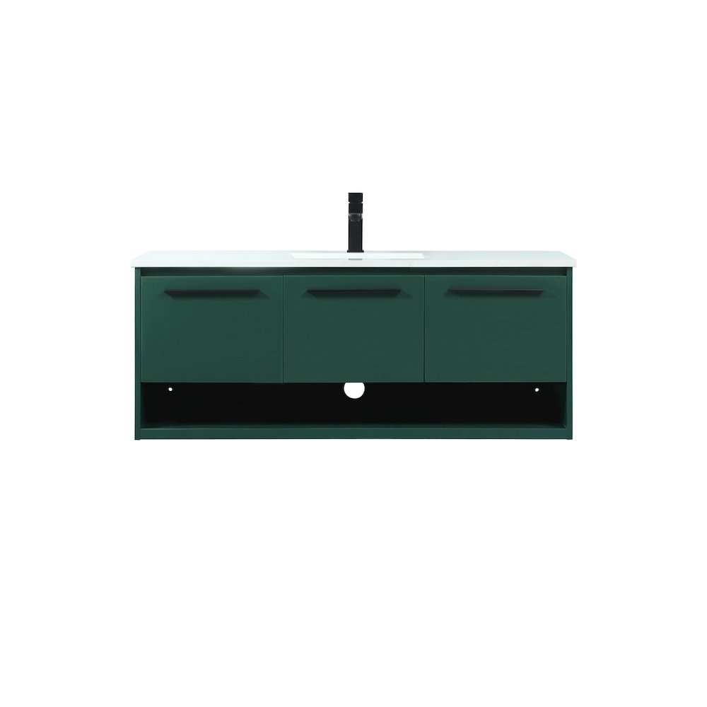48 Inch Single Bathroom Vanity In Green. Picture 1
