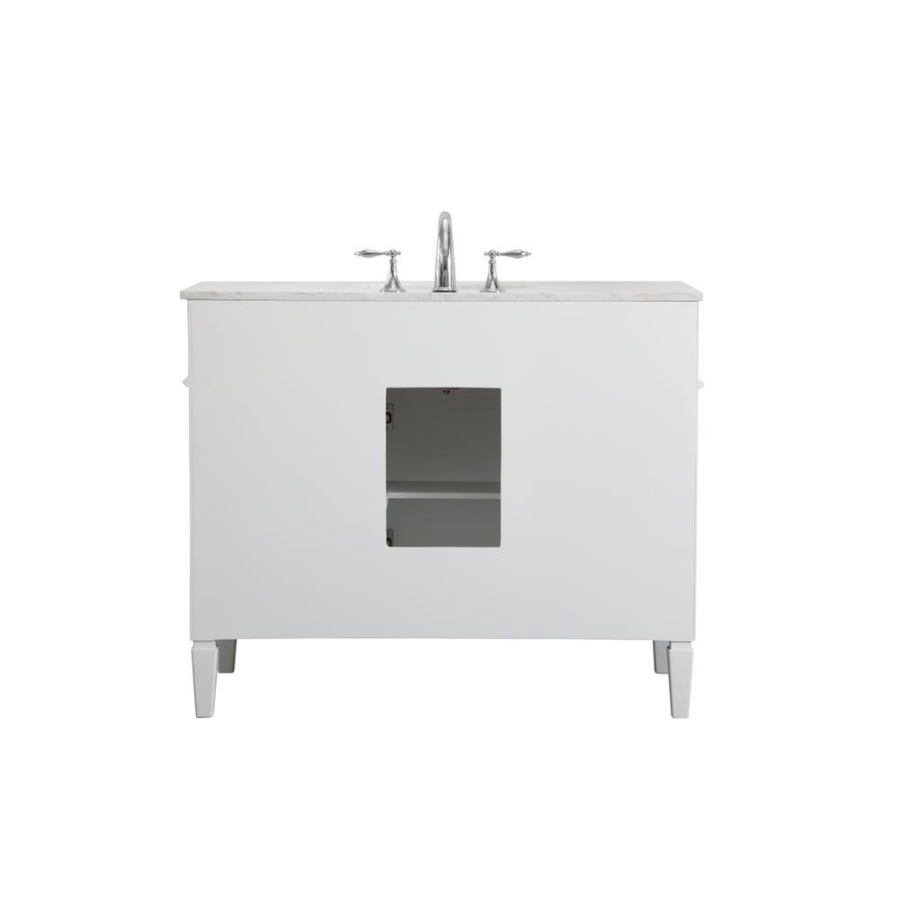 42 inch Single bathroom vanity in white. Picture 12