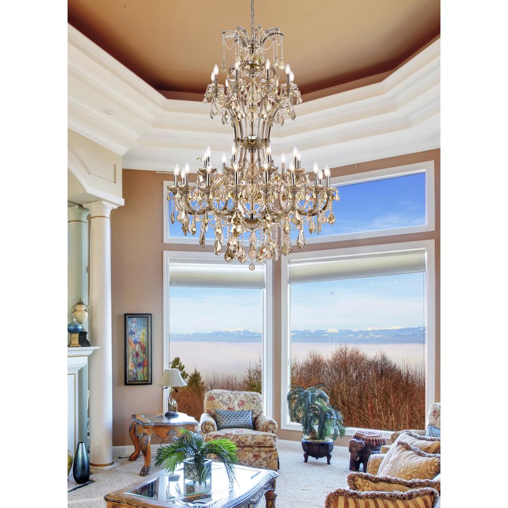 Maria Theresa 36 light Golden Teak Chandelier Golden Teak. Picture 7