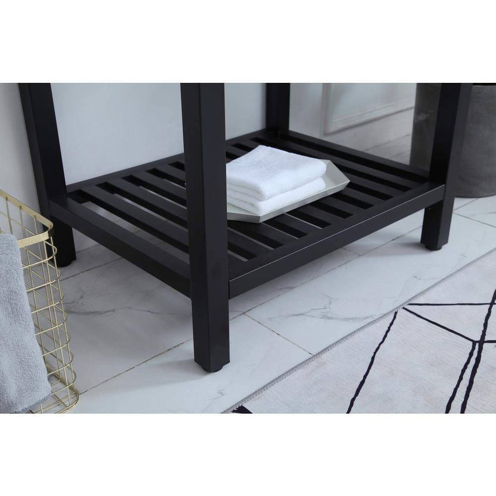 24 inch Single Bathroom Metal Vanity in Black. Picture 4