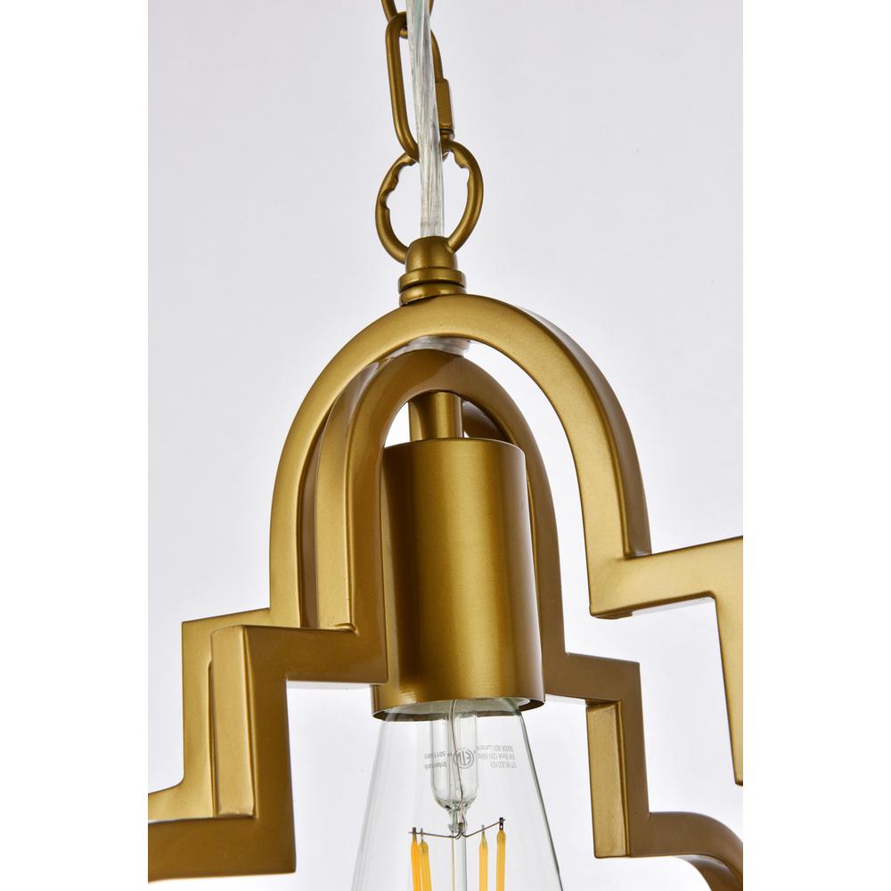 Sandara 1 light pendant in brass. Picture 5