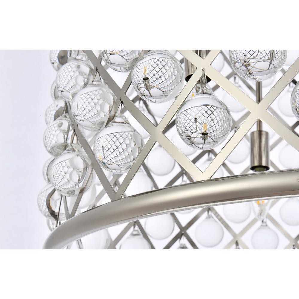 Madison 8 light polished nickel Chandelier Clear Royal Cut Crystal. Picture 3