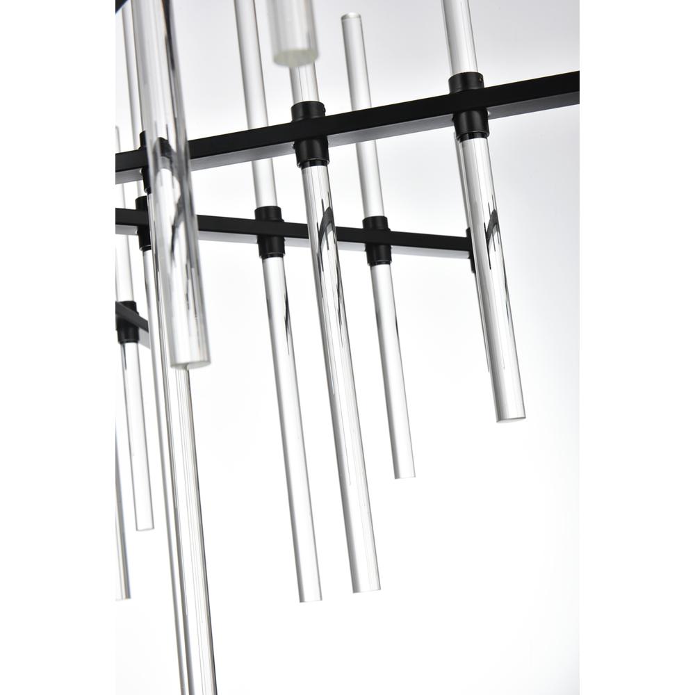 Sienna 31 inch crystal rod pendant in black. Picture 4