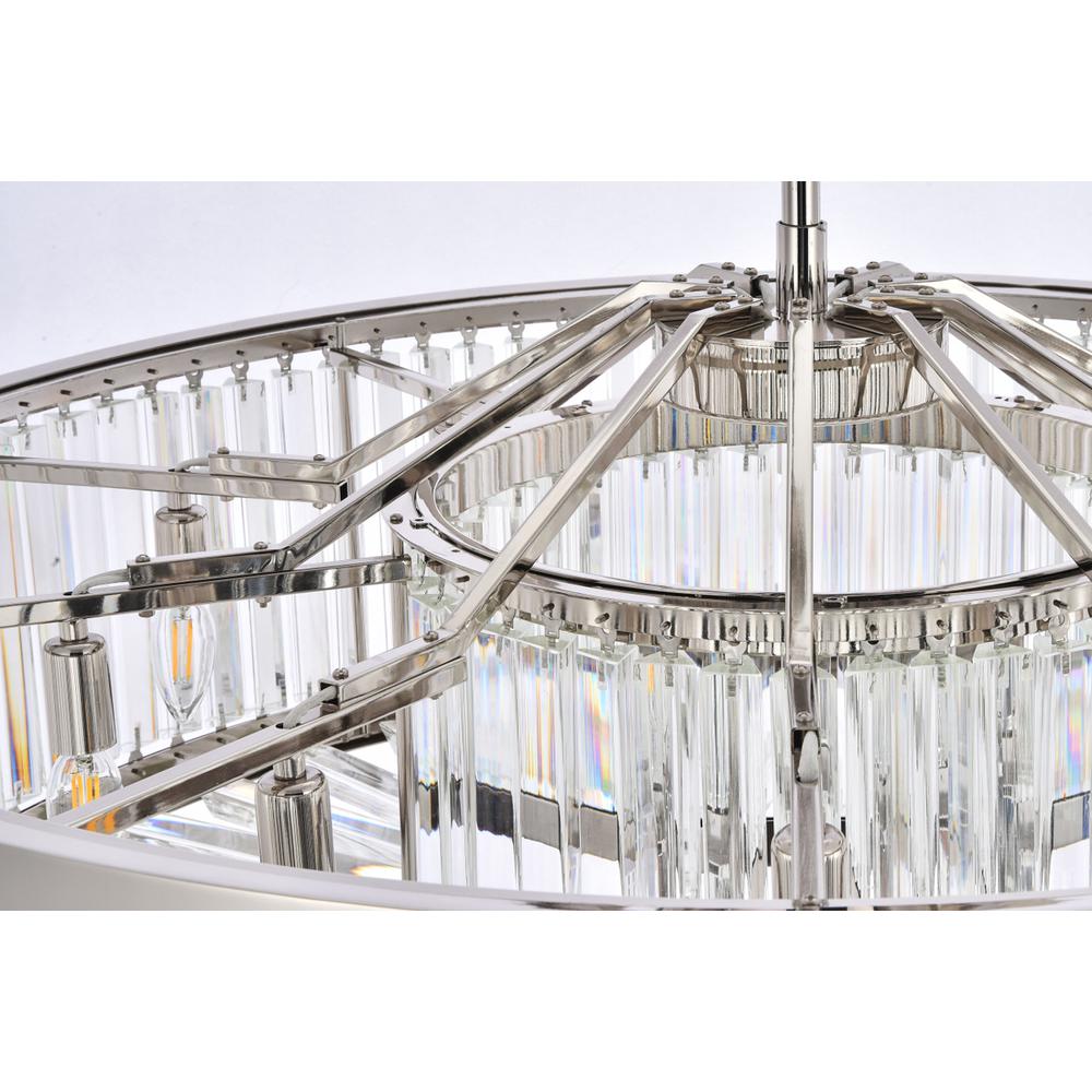 Chelsea 10 light polished nickel Chandelier Clear Royal Cut Crystal. Picture 4