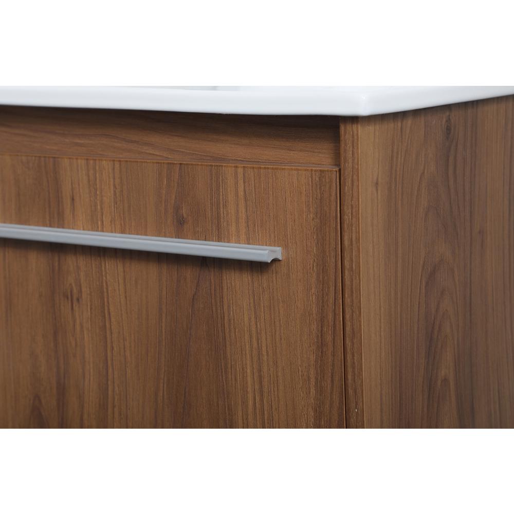 36 inch  Single Bathroom Floating Vanity in Walnut Brown. Picture 5