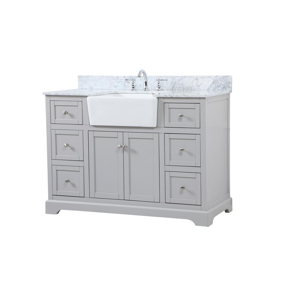 48 inch Single bathroom vanity in grey. Picture 7