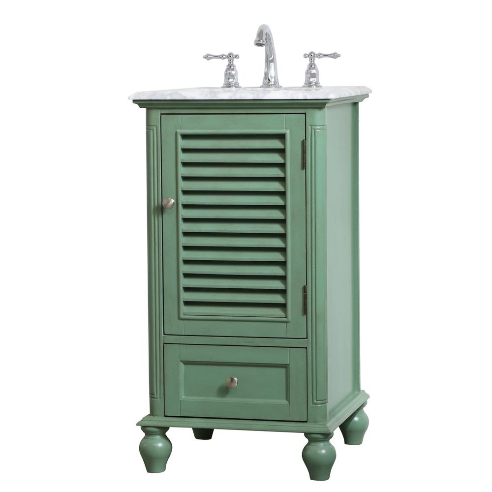 19 inch Single Bathroom Vanity in Vintage Mint. Picture 7