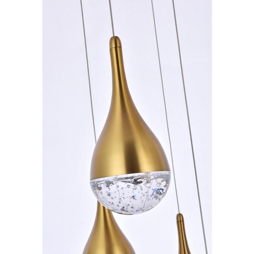 Amherst 30 inch LED chandelier in satin gold. Picture 5