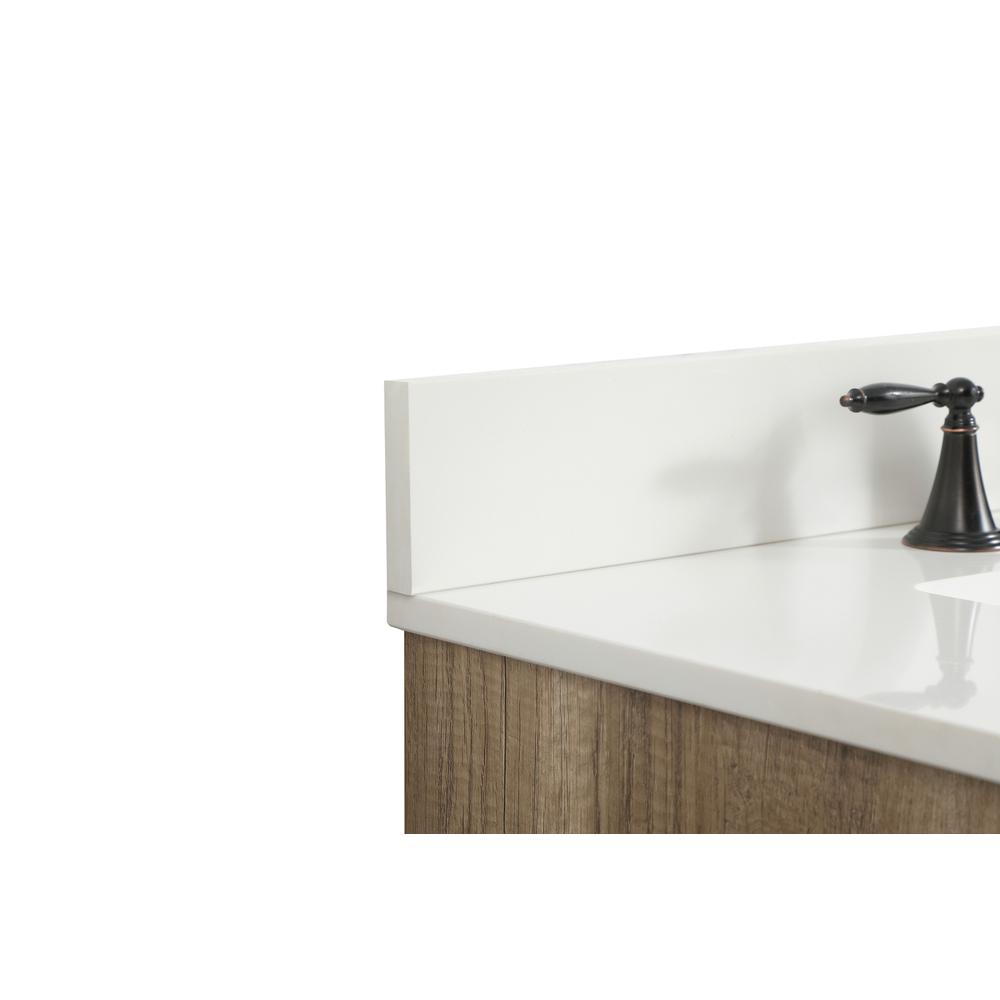 32 inch Single bathroom vanity in natural oak with backsplash. Picture 11