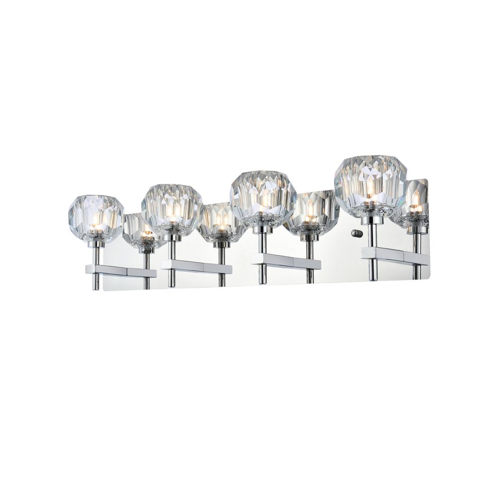 Graham 4 Light Wall Sconce in Chrome. Picture 2