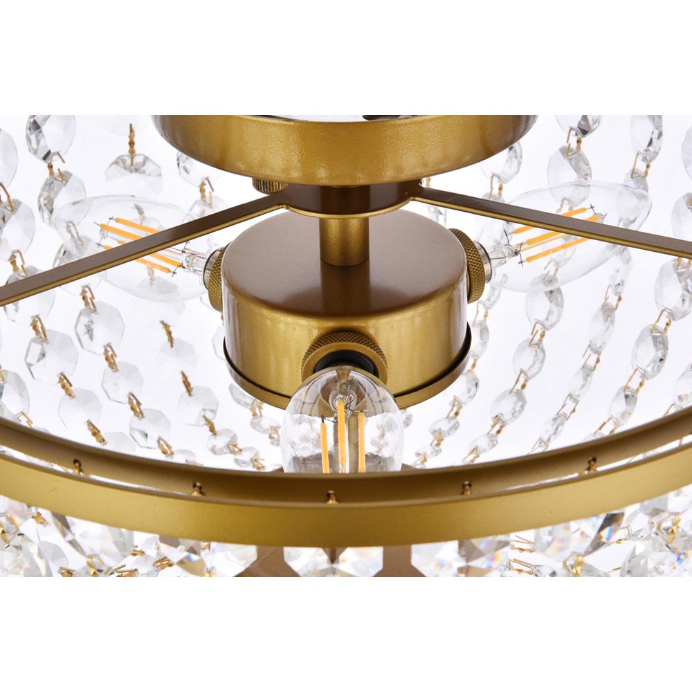 Cora 13 inch flush mount in brass. Picture 5