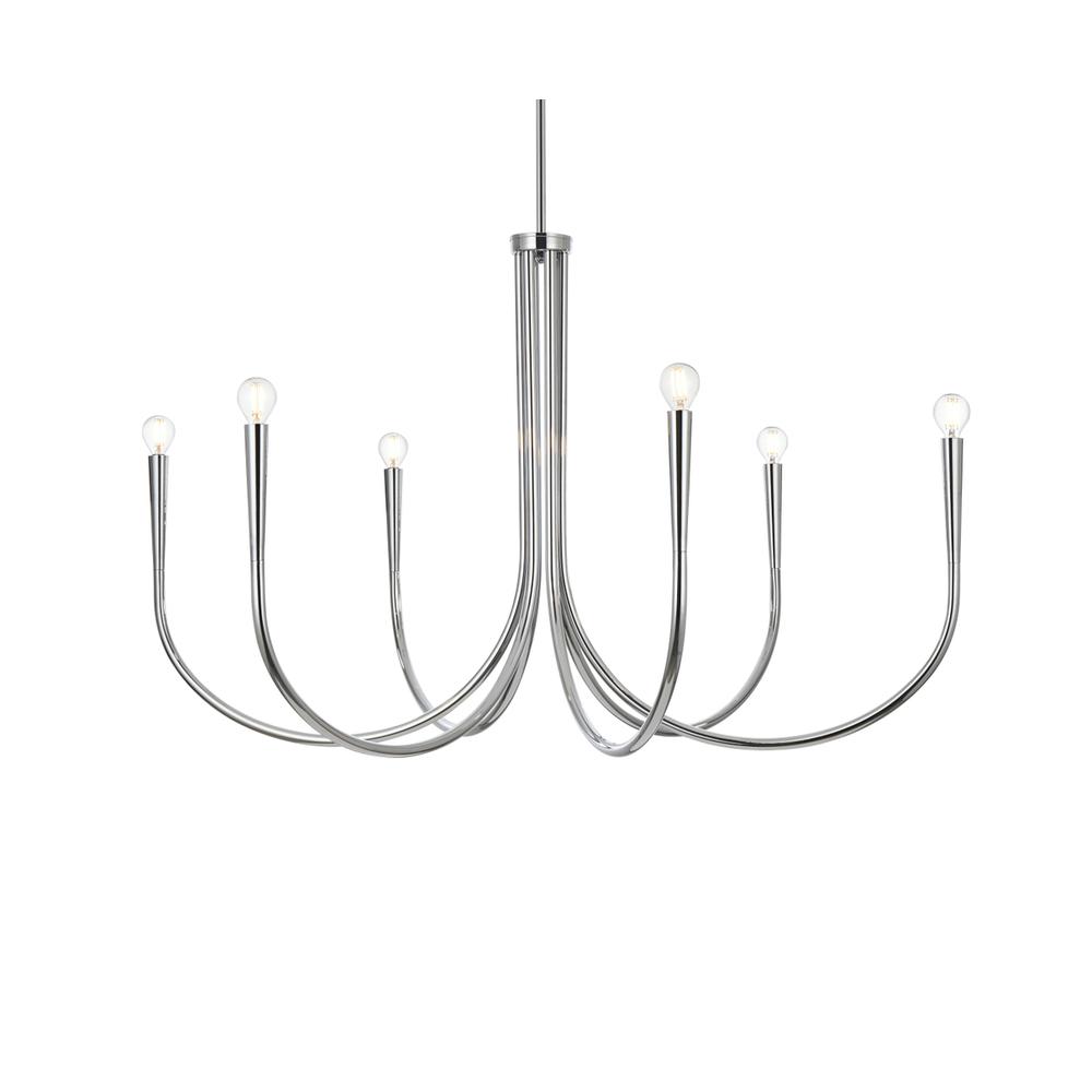 Layne 42 inch chandelier in Chrome. Picture 2