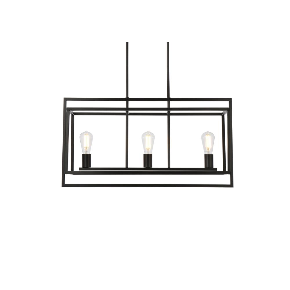 Voir 3 lights pendant in black. Picture 2