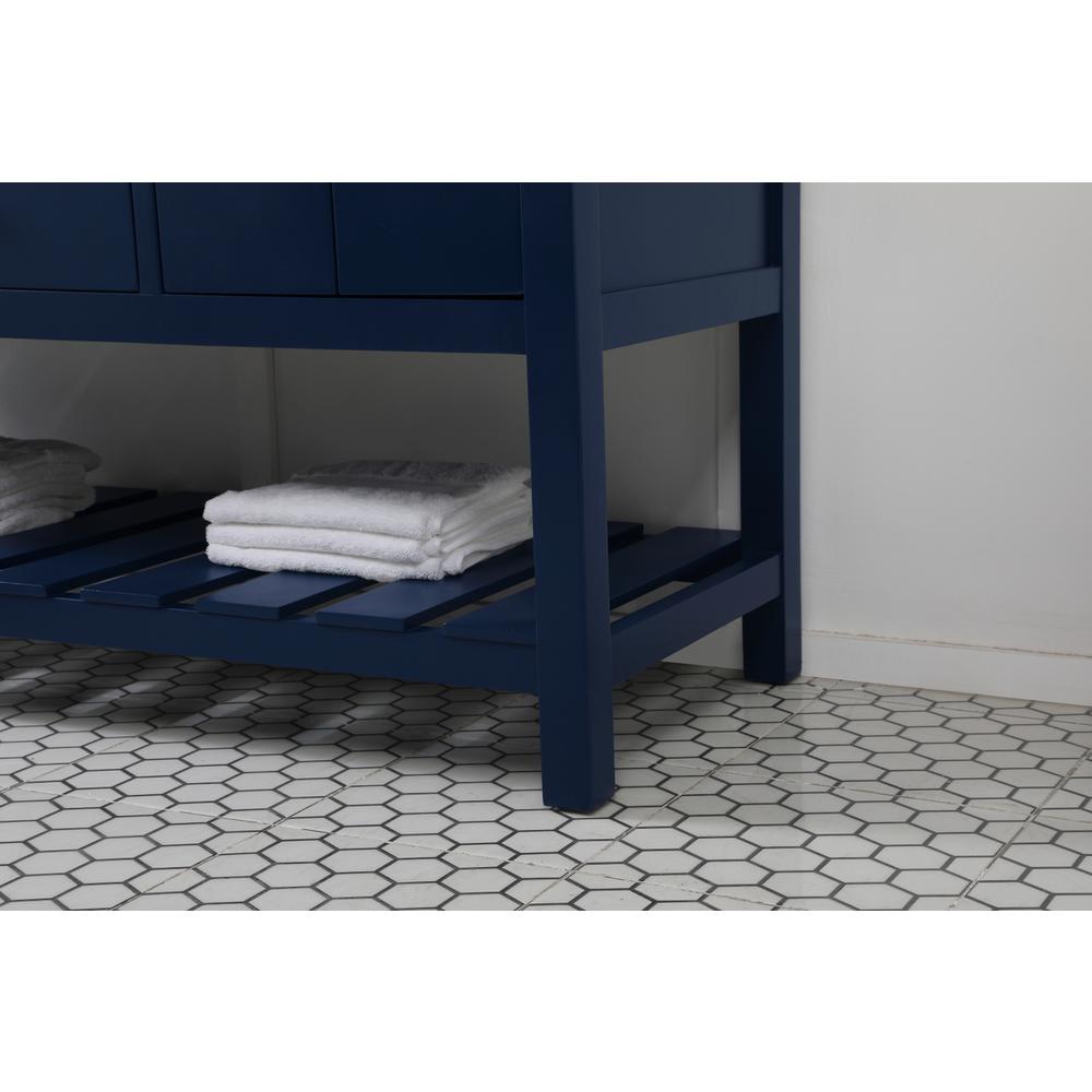 60 inch Single bathroom vanity in blue. Picture 6