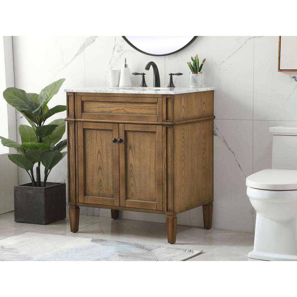 30 inch Single bathroom vanity in driftwood. Picture 2