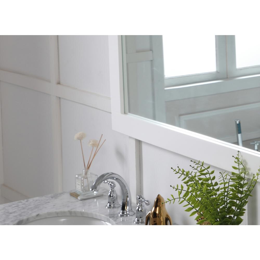Aqua rectangle vanity mirror 60 inch in White. Picture 5