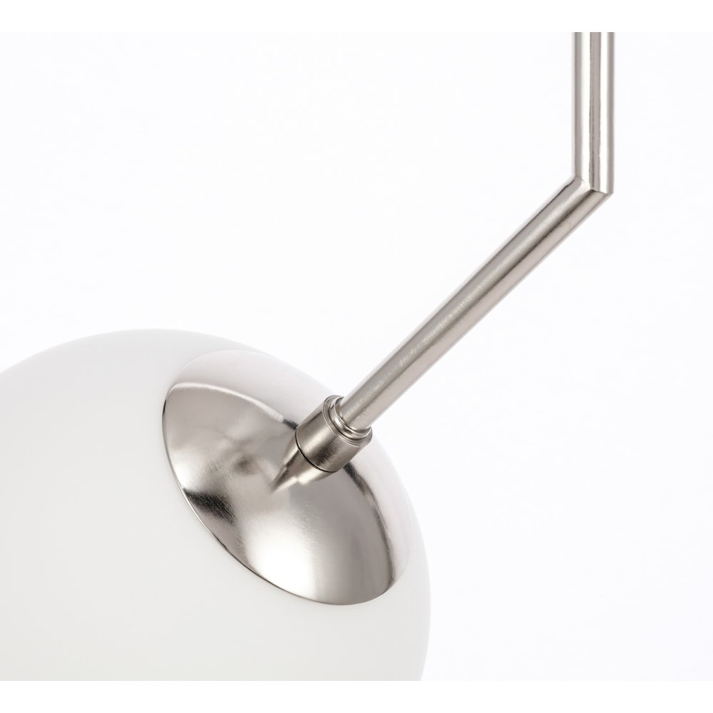 Ryland 2 Light Chrome And Frosted White Glass Pendant. Picture 11