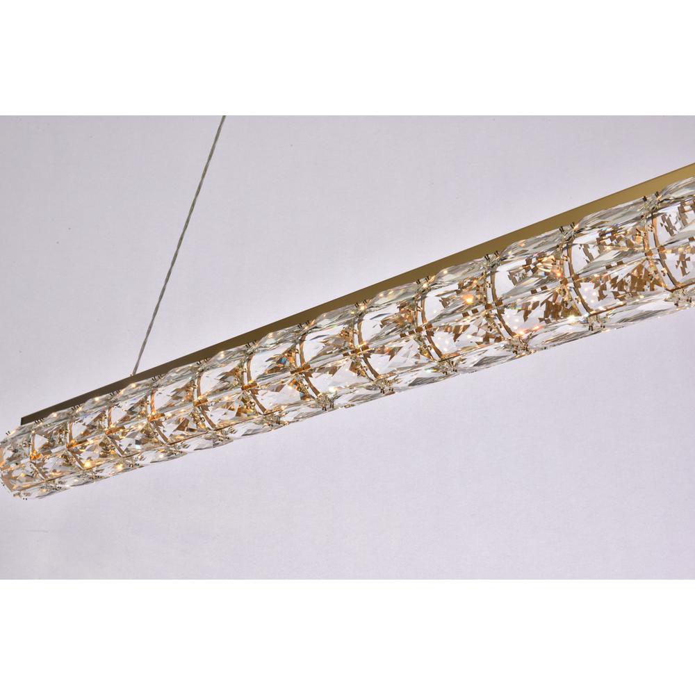 Valetta 48 inch LED linear pendant in gold. Picture 3