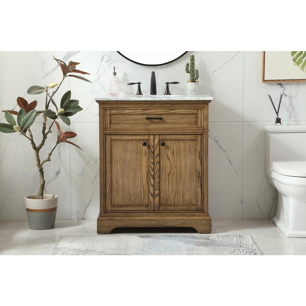 30 inch Single bathroom vanity in driftwood. Picture 14