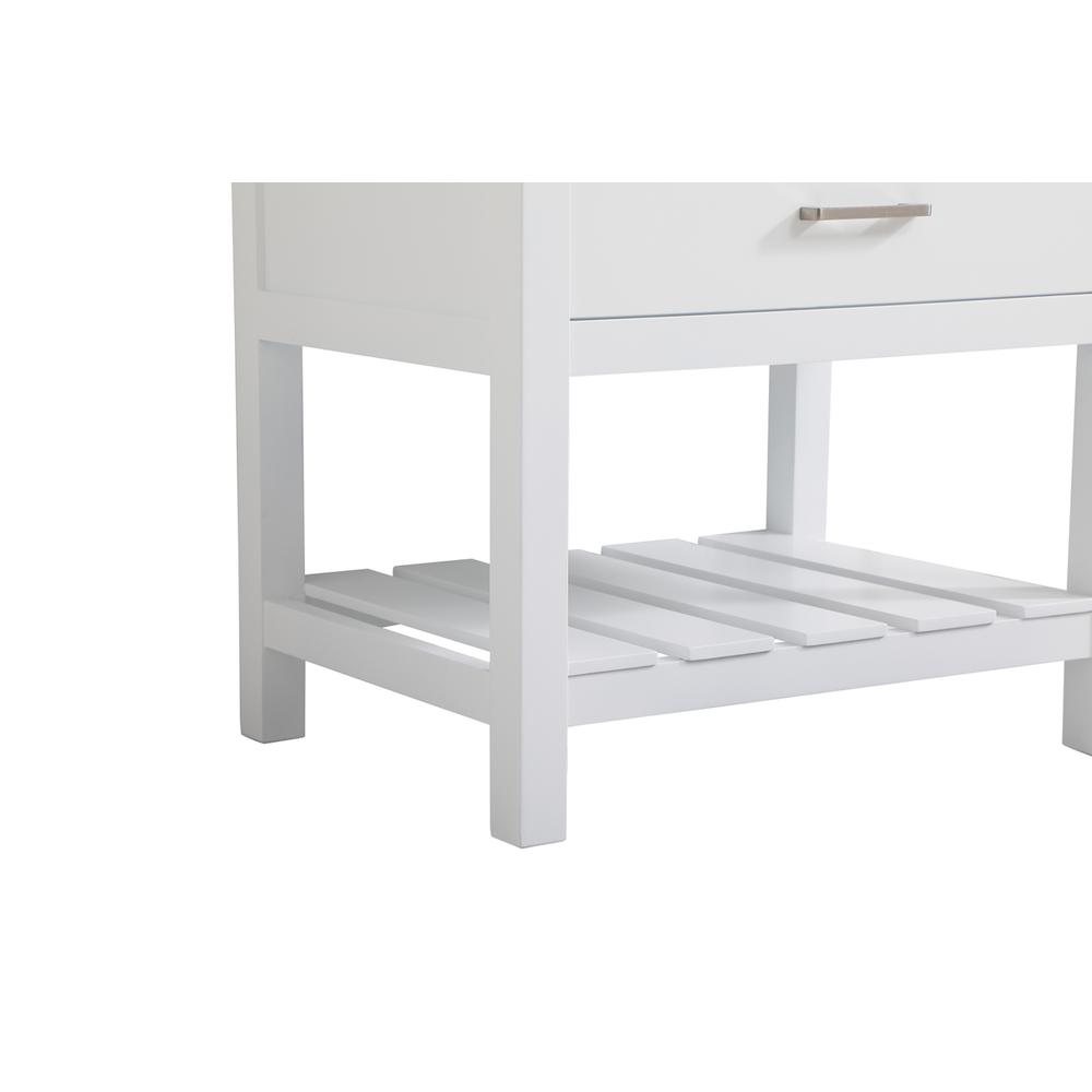 30 inch Single bathroom vanity in white with backsplash. Picture 13