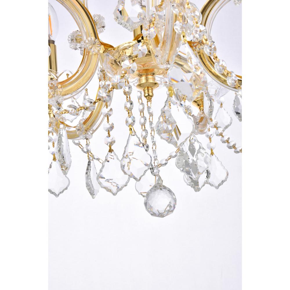 Maria Theresa 6 light Gold Pendant Clear Royal Cut Crystal. Picture 3