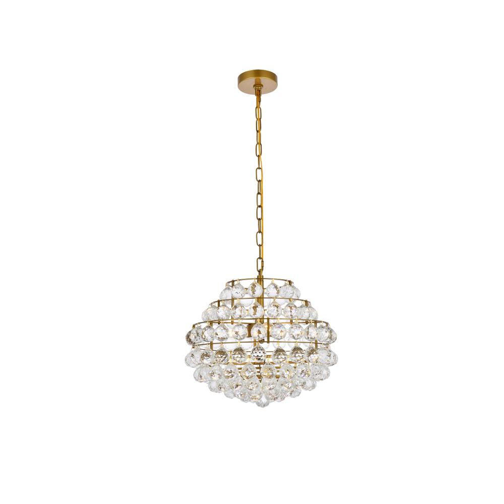 Savannah 16 inch pendant in brass. Picture 1