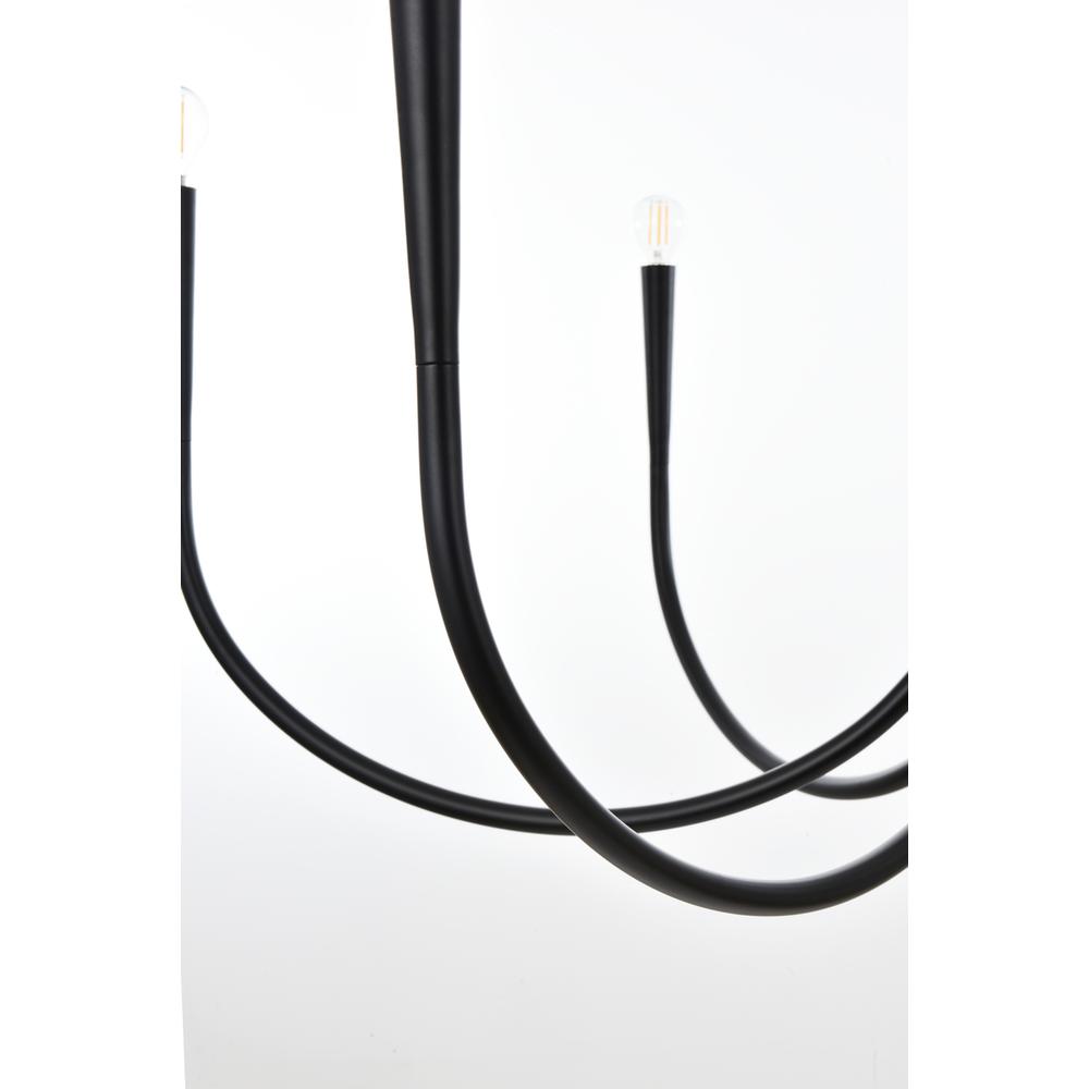Layne 42 inch chandelier in Black. Picture 5