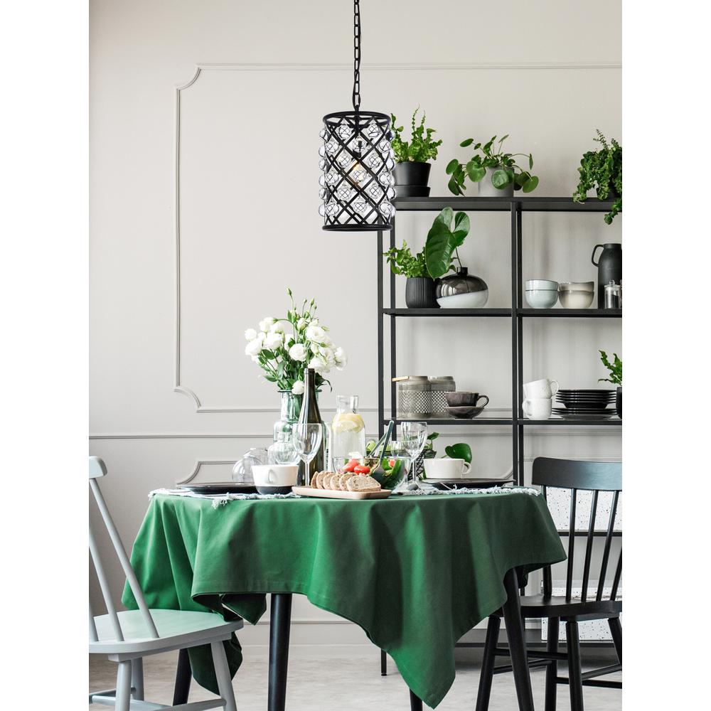 Madison 1 light Matte Black Pendant Clear Royal Cut Crystal. Picture 8